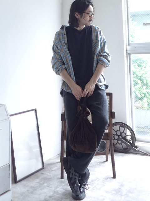 COMOLIサマーウール天竺ノースリーブ3/Charcoal - ANNE-TRE