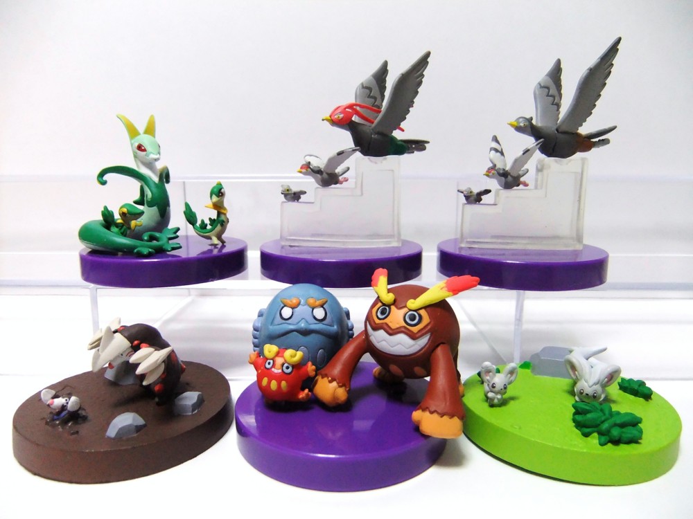 立体ポケモン図鑑 ポワルン 4体セット ガチャ 立体ポケモン図鑑 第9集