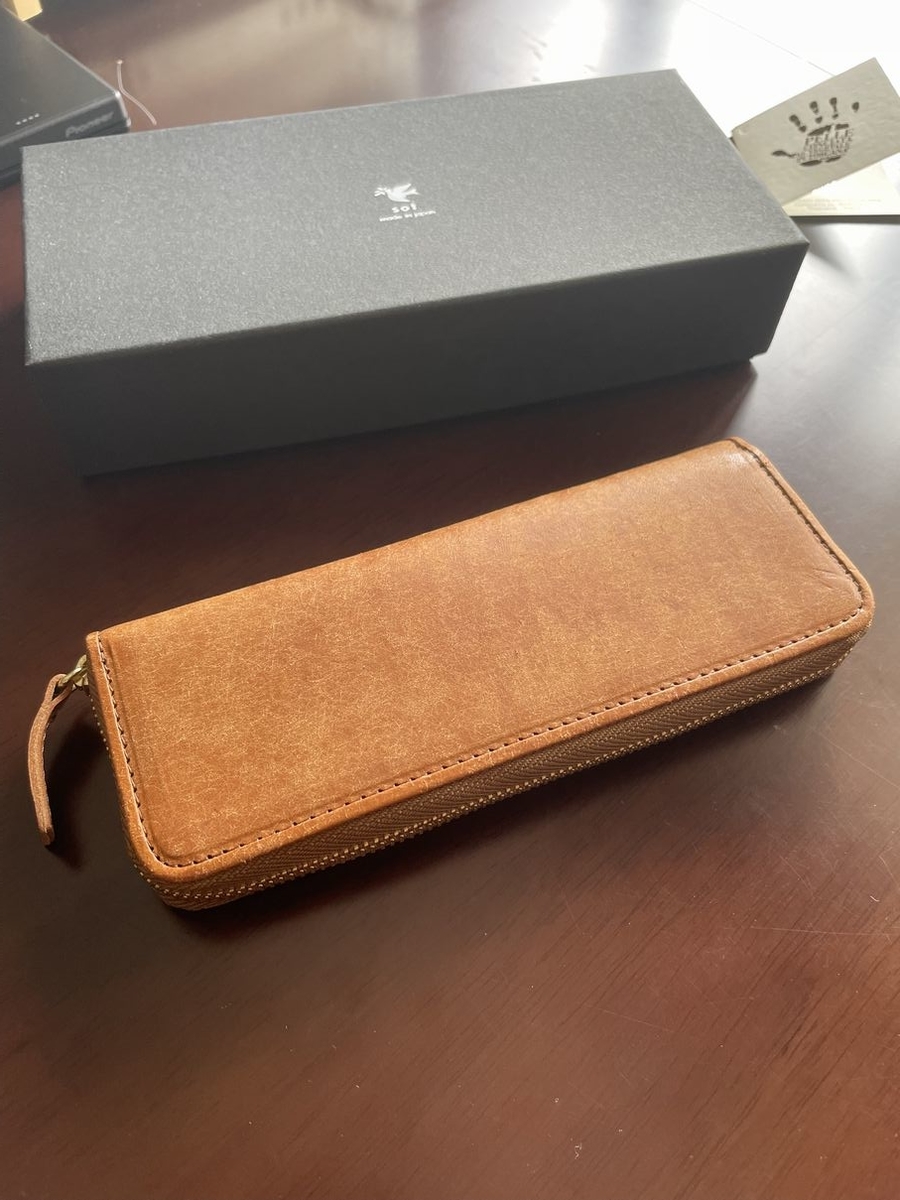 sot プエブロレザー ラウンドファスナー ペンケース - byakusynブ