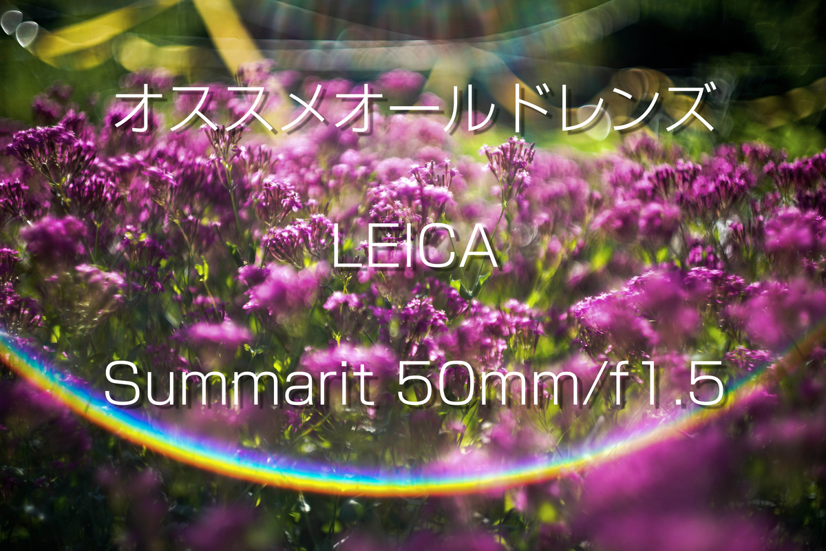 おすすめオールドレンズ】Summarit 50mm/f1.5 - いーさんのブログ