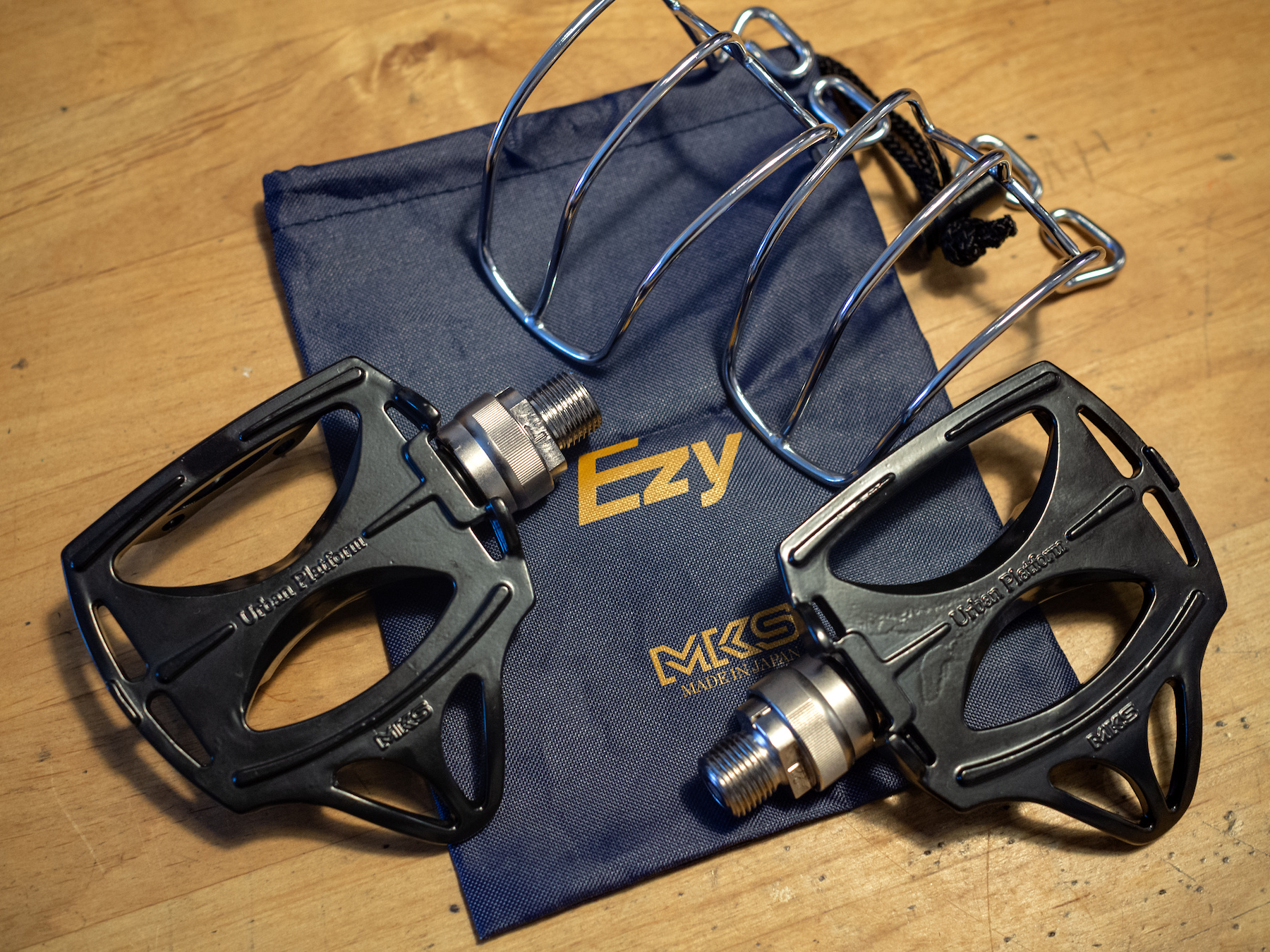 MKS MASH ペダル ストラップ トゥークリップセット