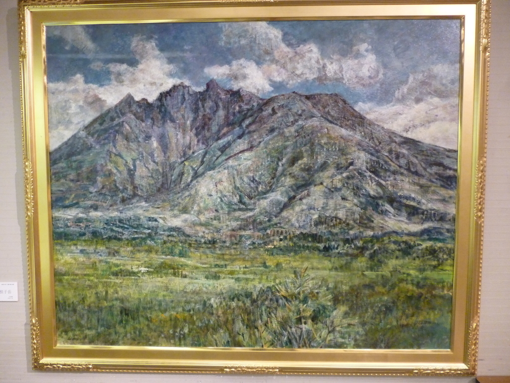 犀川愛子「春日」白日展内閣総理大臣賞受賞者の風景画 油絵 犀川愛子