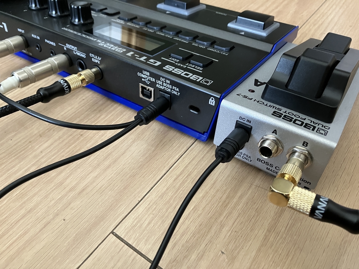 便利】BOSS GT-1にFS-7・デュアルフットスイッチを接続して使う方法と