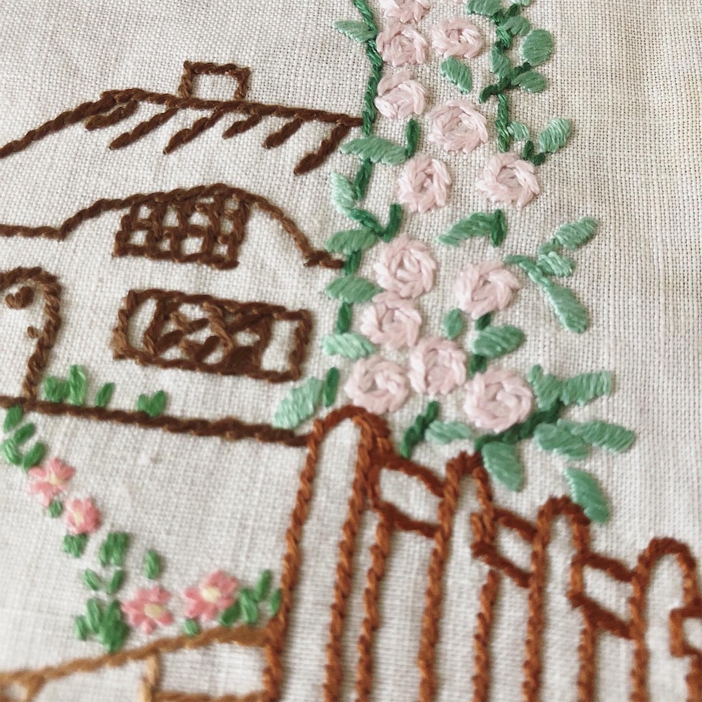 アンティーク☘トレフル よつ葉クローバー ニードルワーク レース刺繍