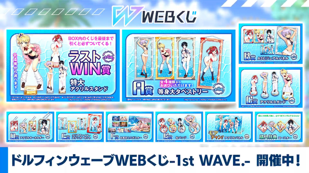 WEBくじ ドルフィンウェーブ B賞 A3ビジュアルパネル 全5種セット WEB