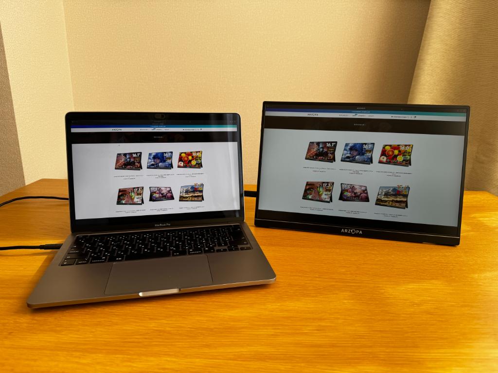 Arzopa Z1RC レビュー】広く使える2.5K！USB-Cケーブルで出力できる