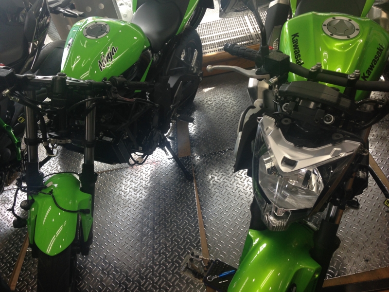 Z250SLのヘッドライト周りをNinja250SLに移植。 - K's STYLE 新着情報