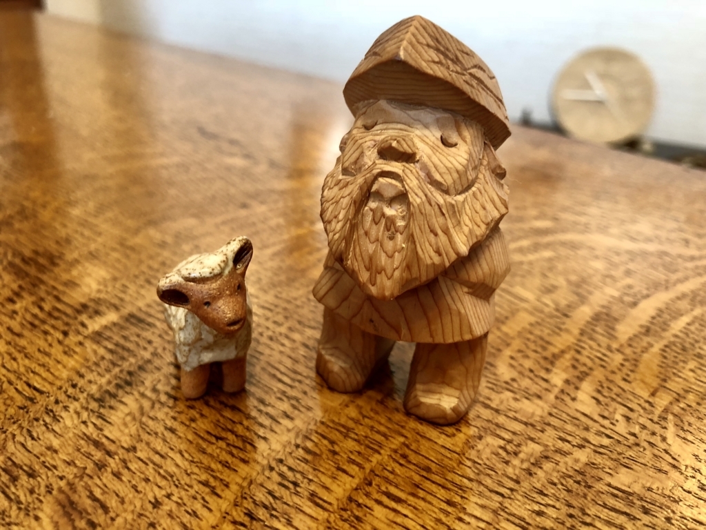 アイヌ民芸品 木彫り 阿寒湖 コロポックル アイヌコタン