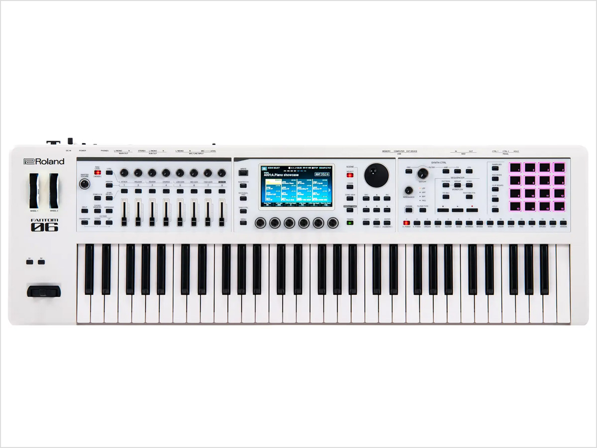 Roland×島村楽器コラボの“白いFANTOM-06”が限定音色＆ケース付きで発売