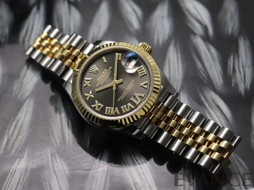 ロレックス時計レディースベルトコンビ