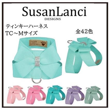 スーザンランシー コートハーネス ファー リボン lunablue S 散歩