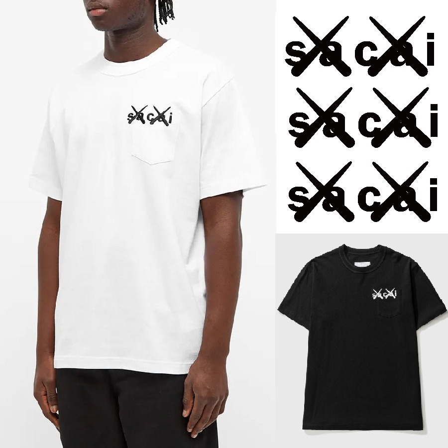 コラボ KAWS Sacai Embroidery T-shirt カウズ サカイ Tシャツ (sacai
