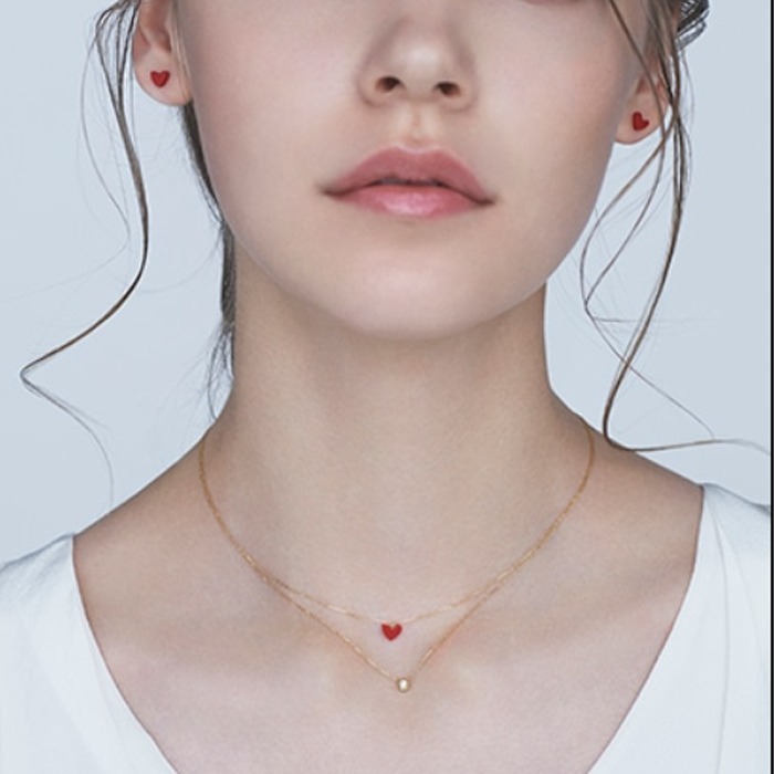 国内配送・芸能人着用】☆AHKAH☆ティランハートピアス (AHKAH/ピアス