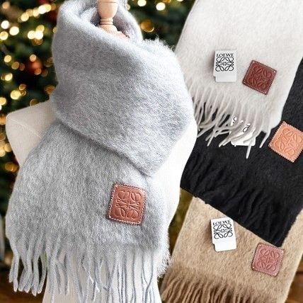 LOEWE ロエベ マフラー ライトグレー 注文 LOEWE ロエベ マフラー