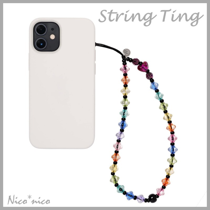 String Ting】Love Cloud Wristlet スマホ ストラップ