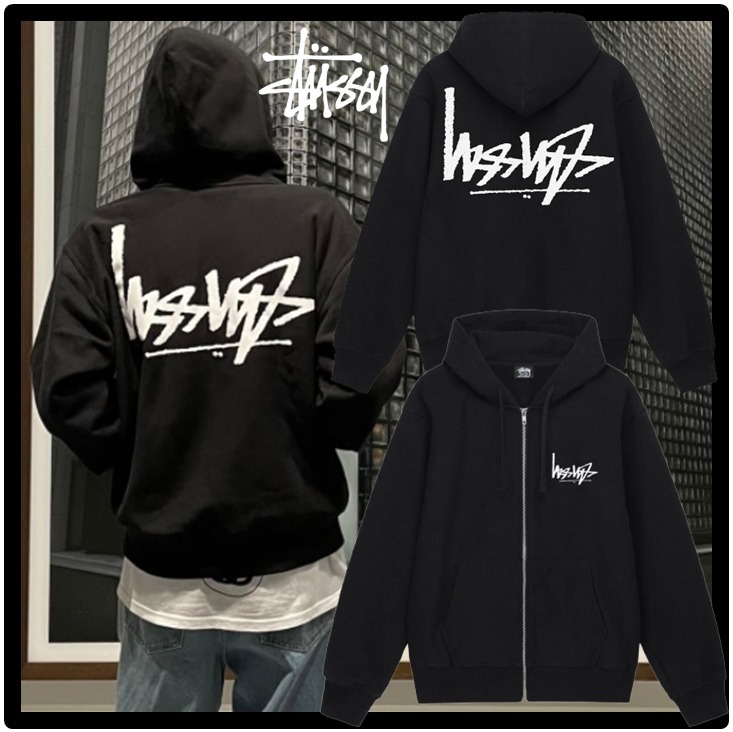 ☆送料・関税込☆STUSSY☆STUSSY FLIPPED ZIP HOODIE☆パーカー
