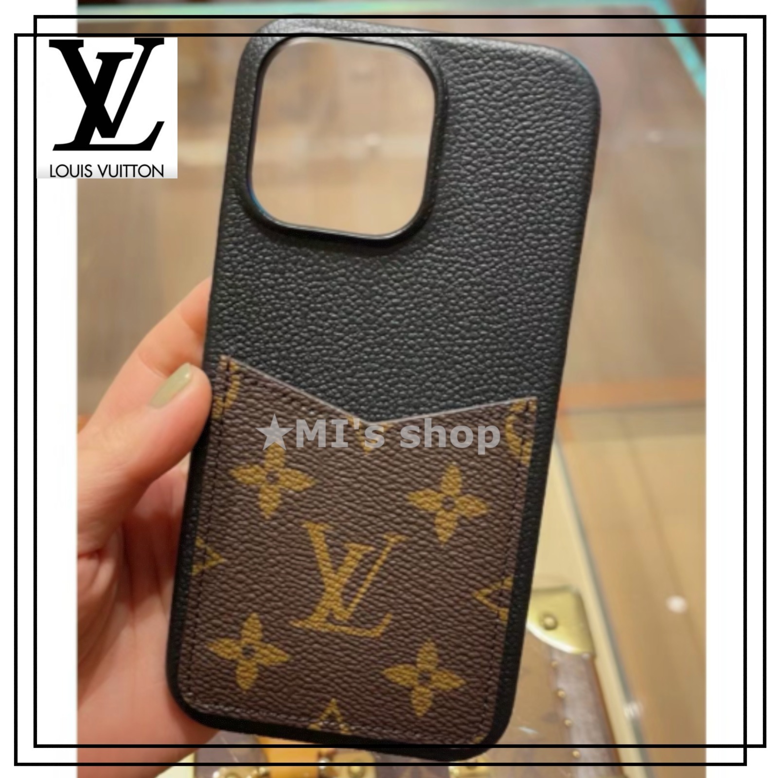 ルイヴィトン iPhone14ProMAX ケース モノグラム レザー ルイヴィトン