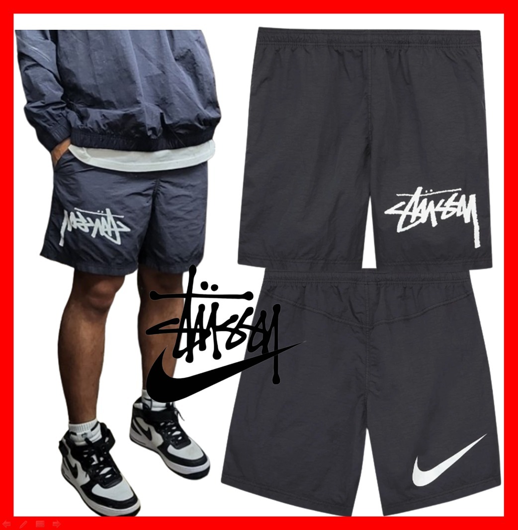 ☆人気☆【Nike x Stussy】☆Water Shorts Off Noir☆ (STUSSY/ハーフ