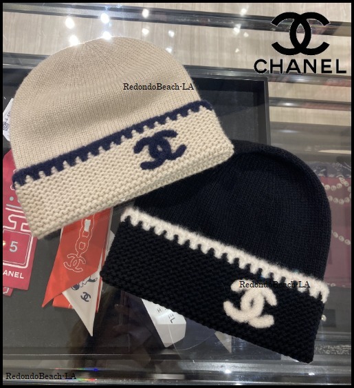 シャネル ニット帽 タグ付き これだけでお洒落度UP】CHANEL☆ニット帽☆CC