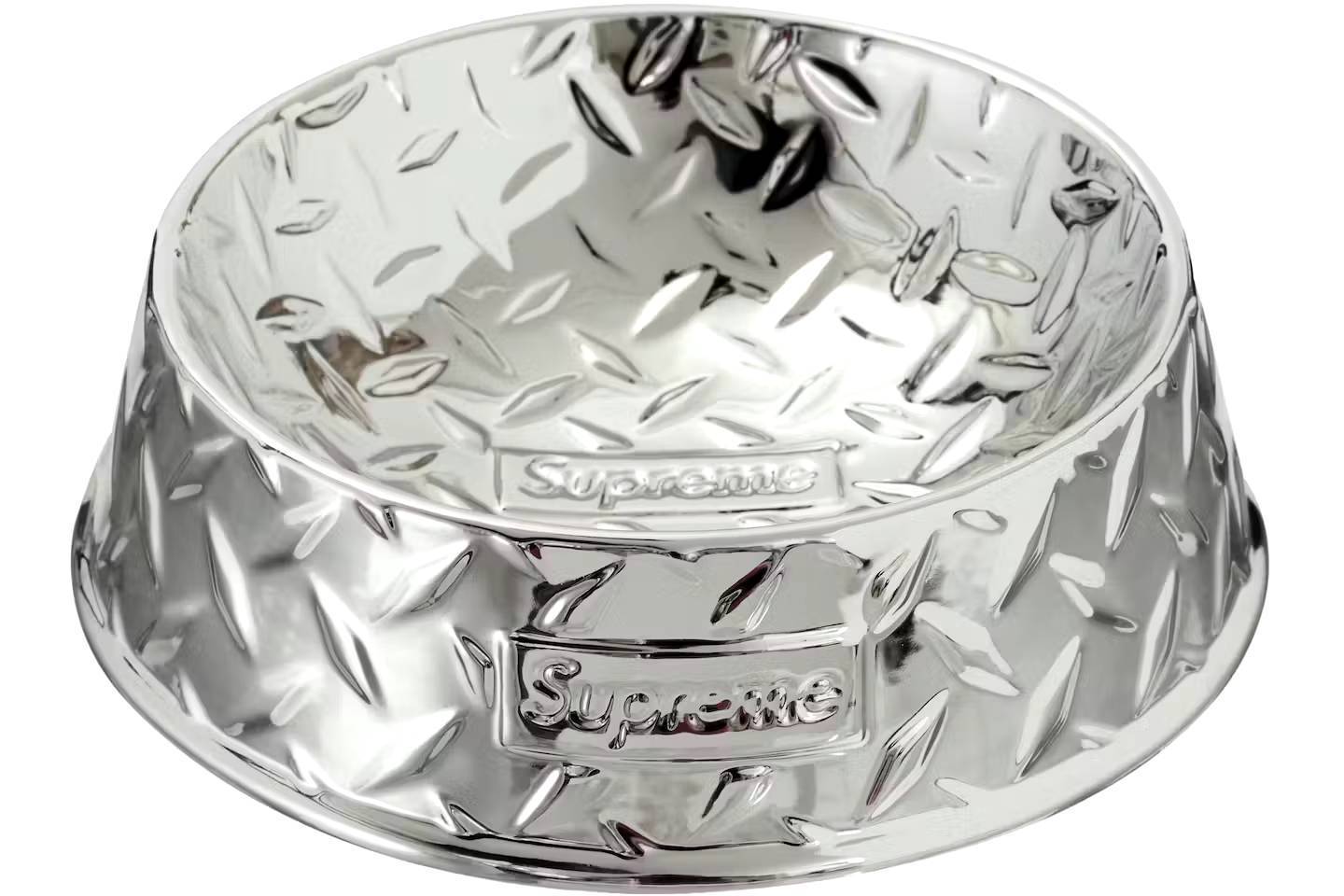 シュプリーム☆ロゴドッグボウル☆Diamond Plate Dog Bowl (Supreme