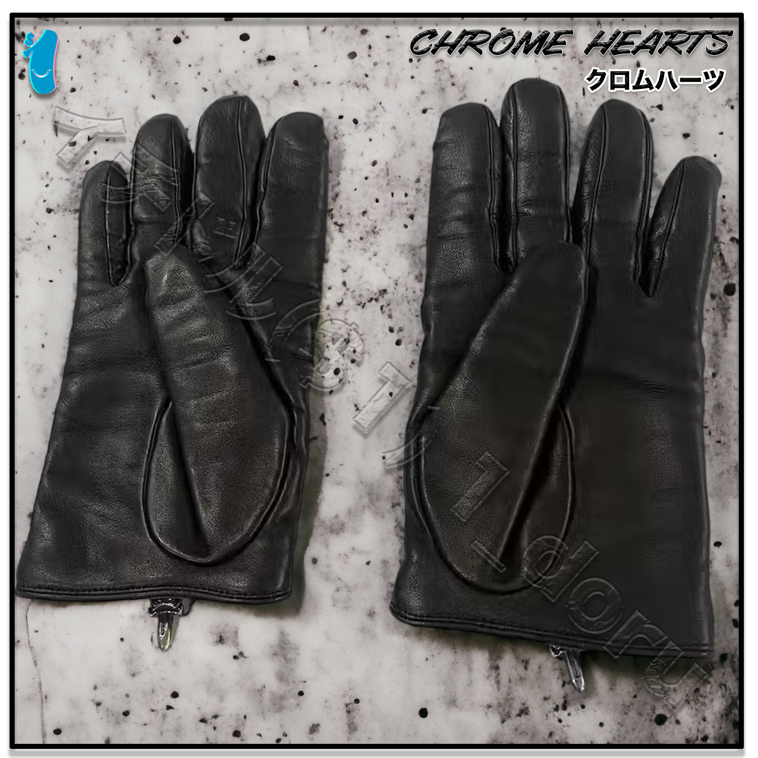 CHROME HEARTS+ ダガー レザー グローブ カシミア 手袋 (CHROME HEARTS