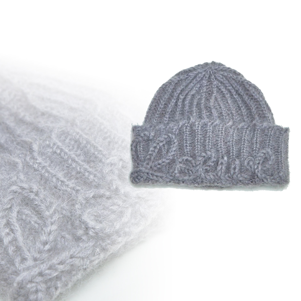 LOEWE】SS24 ロゴ アップリケ モヘア ニット帽 送料関税込 (LOEWE