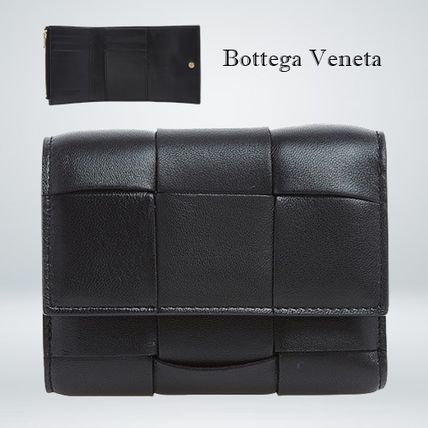 ボッテガヴェネタ ボッテガ 三つ折り財布 ブラック BOTTEGA VENETA 三