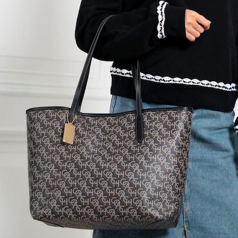 セール☆Coachモノグラムロゴプリントシティートートバッグ