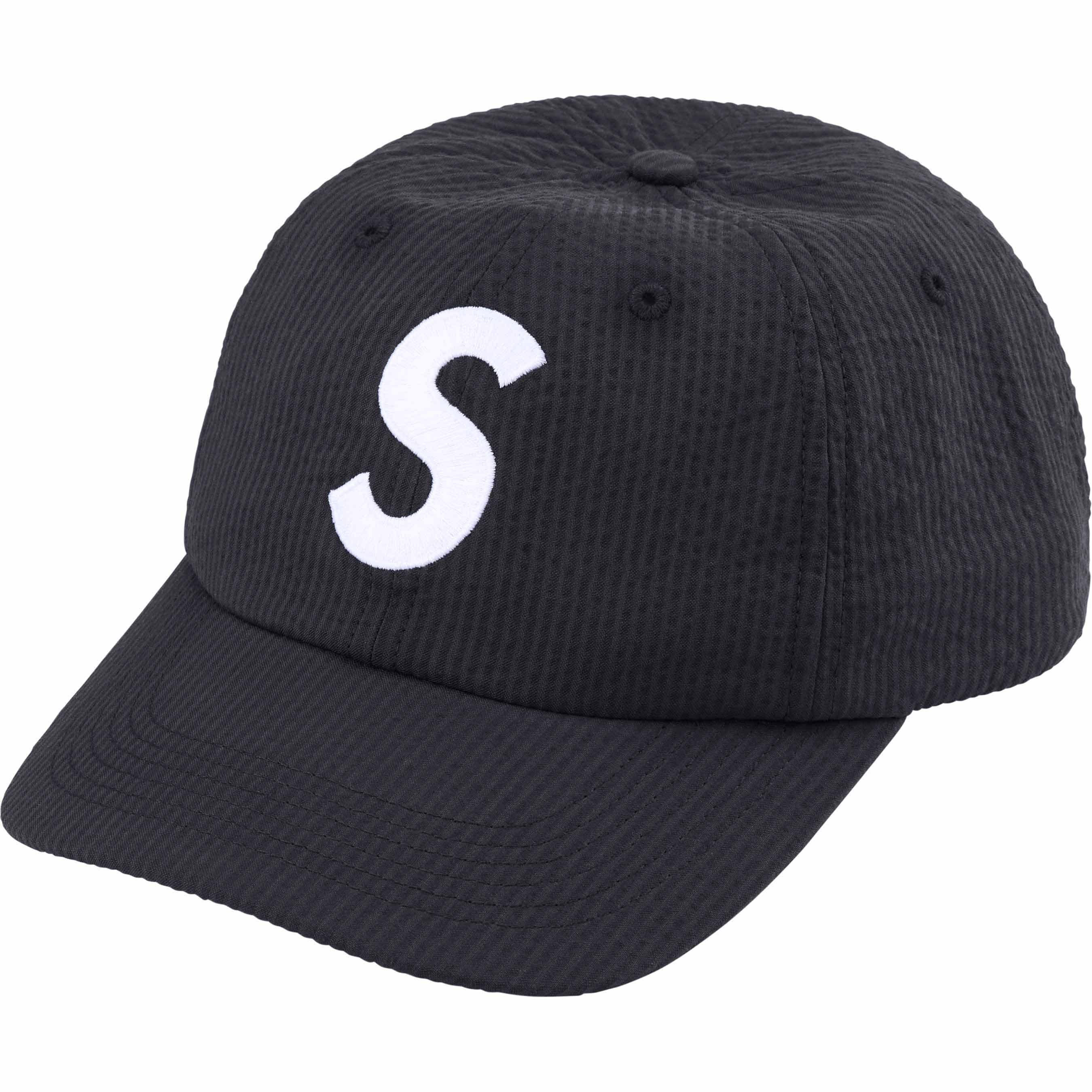 Supreme SEERSUCKER S LOGO 6-PANELシュプリームキャップ (Supreme