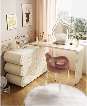 三面鏡 ドレッサー 鏡台 ホワイト 白 工場 ホワイト ドレッサー・鏡台