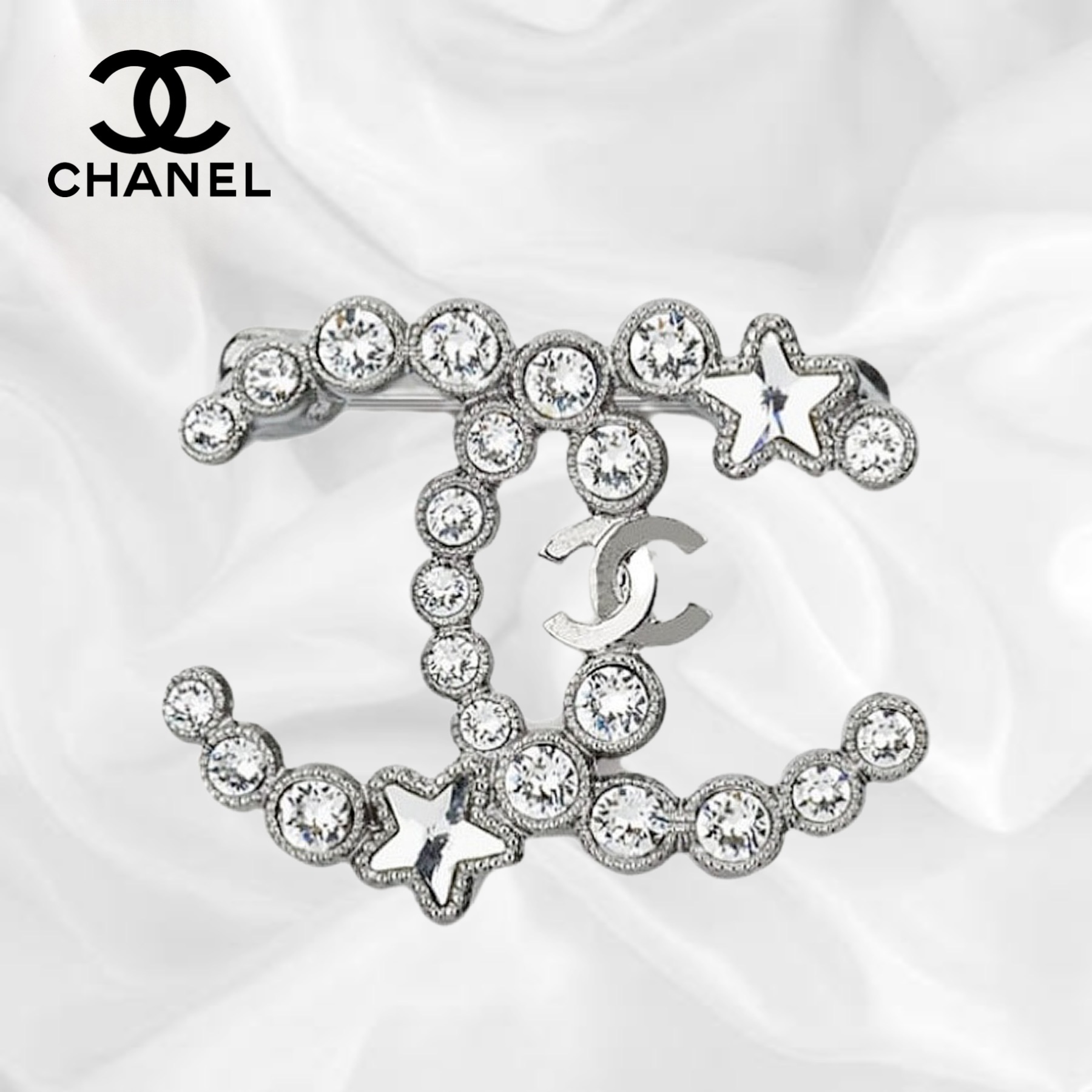 キラキラと美しく煌めく☆】CHANEL ブローチ 星 スター ロゴ (CHANEL