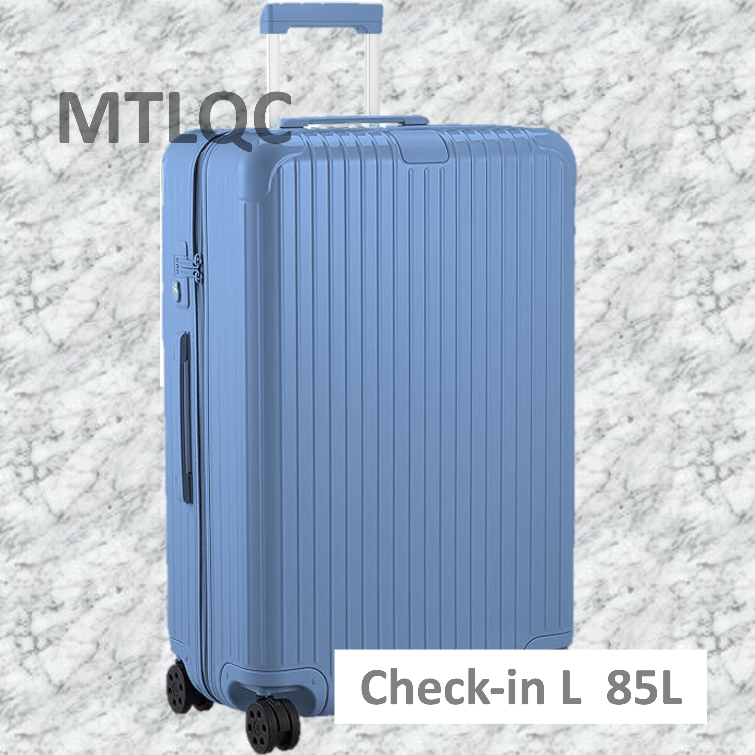 エッセンシャル チェックイン L 軽量スーツケース | マットブルー