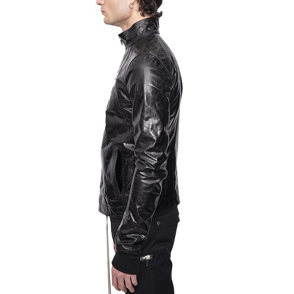 16ss rick owens インターシャ レザージャケット ライダース 16SS