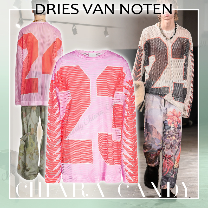 23AW NEW】DRIES VAN NOTEN / メッシュ ロングTシャツ / 2色 (Dries
