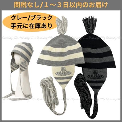 Vivienne Westwood】ニット帽 ヴィヴィアンニット帽グレーvivienne