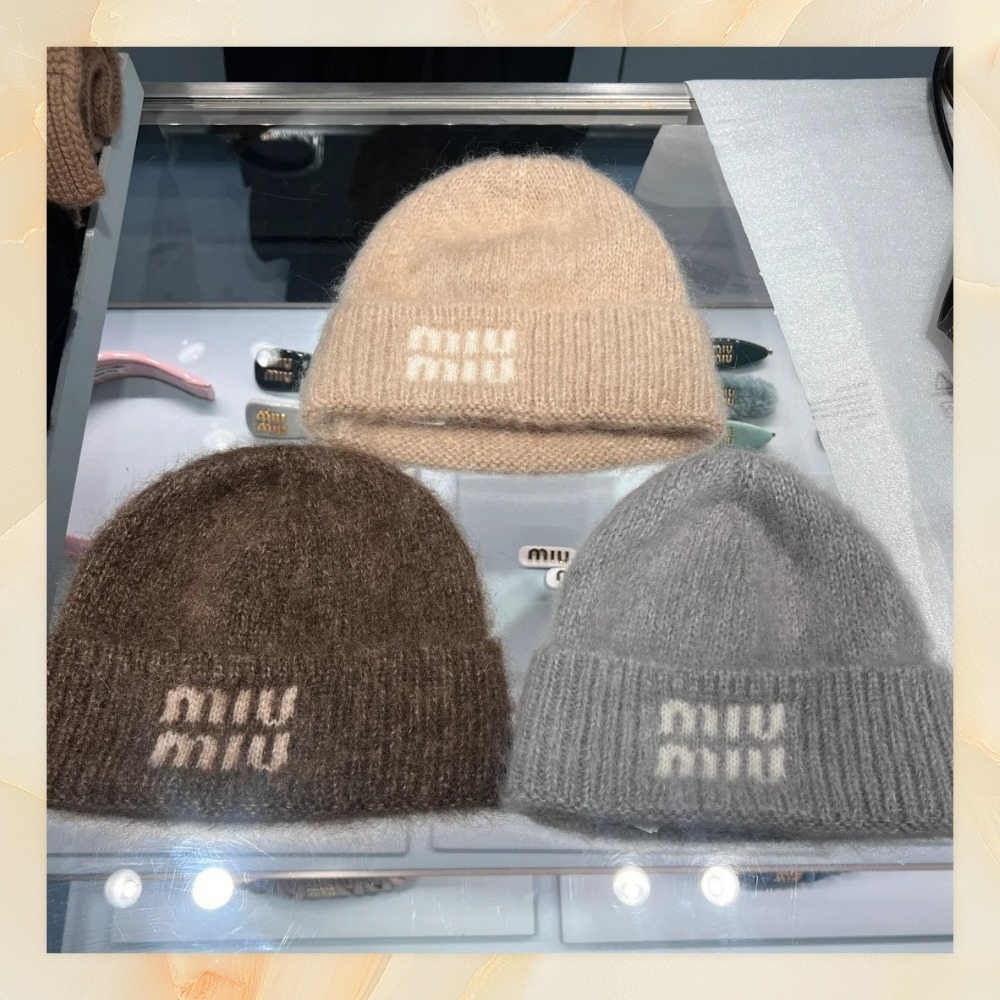 miu miu グレー ニット帽 サイズL 【公式通販】