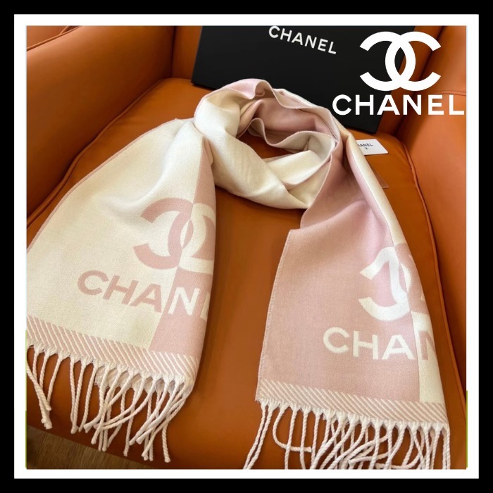国内未在庫!!】CHANEL CCロゴ バイカラー マフラー (CHANEL/マフラー
