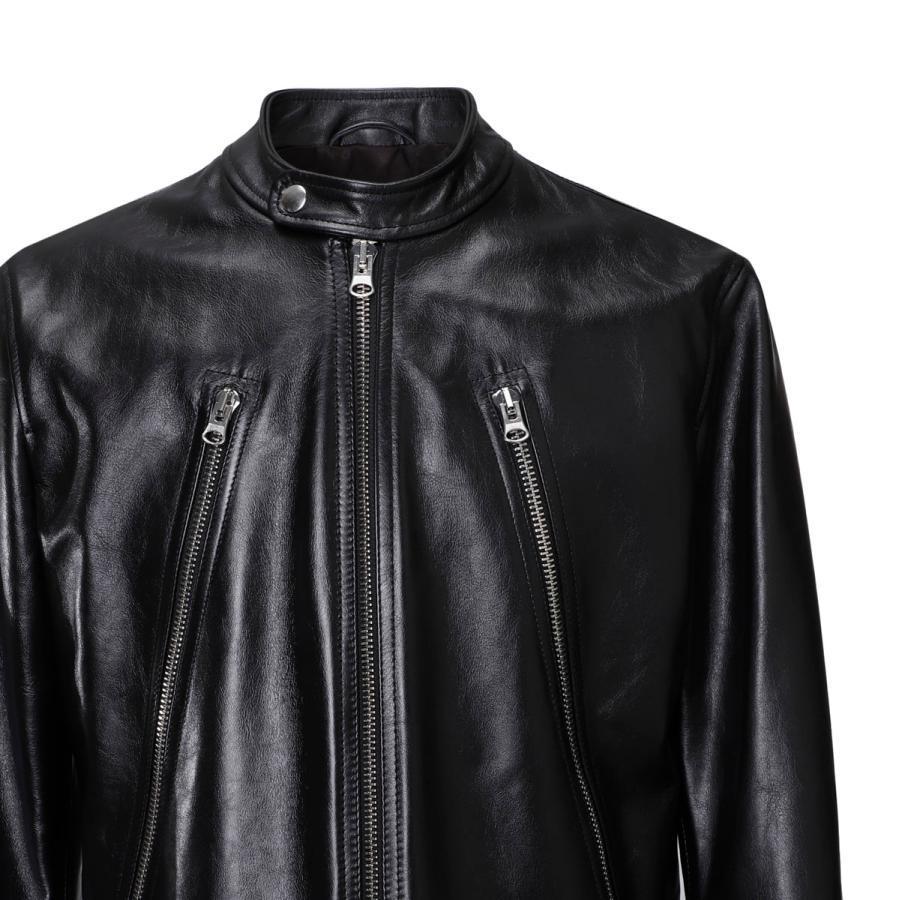 20SS/MM6/ハの字ジップ/シングルライダースジャケット 17年間連続で