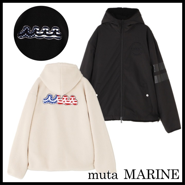 muta MARINE/ムータ マリン リバーシブル フーデッドボアジャケット