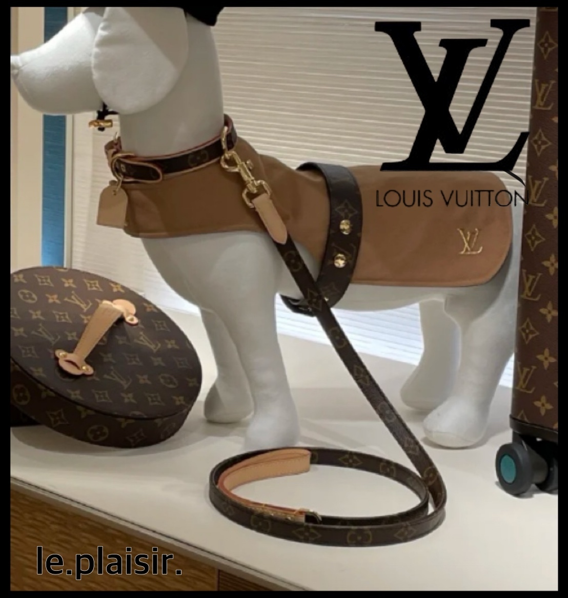 LOUIS VUITTON ルイ ヴィトン ペット用品 小型犬用 リード首輪 ルイ