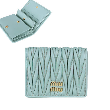 現地価格セール グリーン（緑）系 MiuMiu(ミュウミュウ) 折りたたみ
