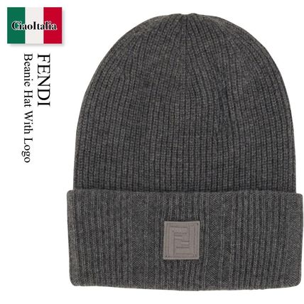 グレー（灰色）系 FENDI(フェンディ) ニットキャップ・ビーニー(メンズ