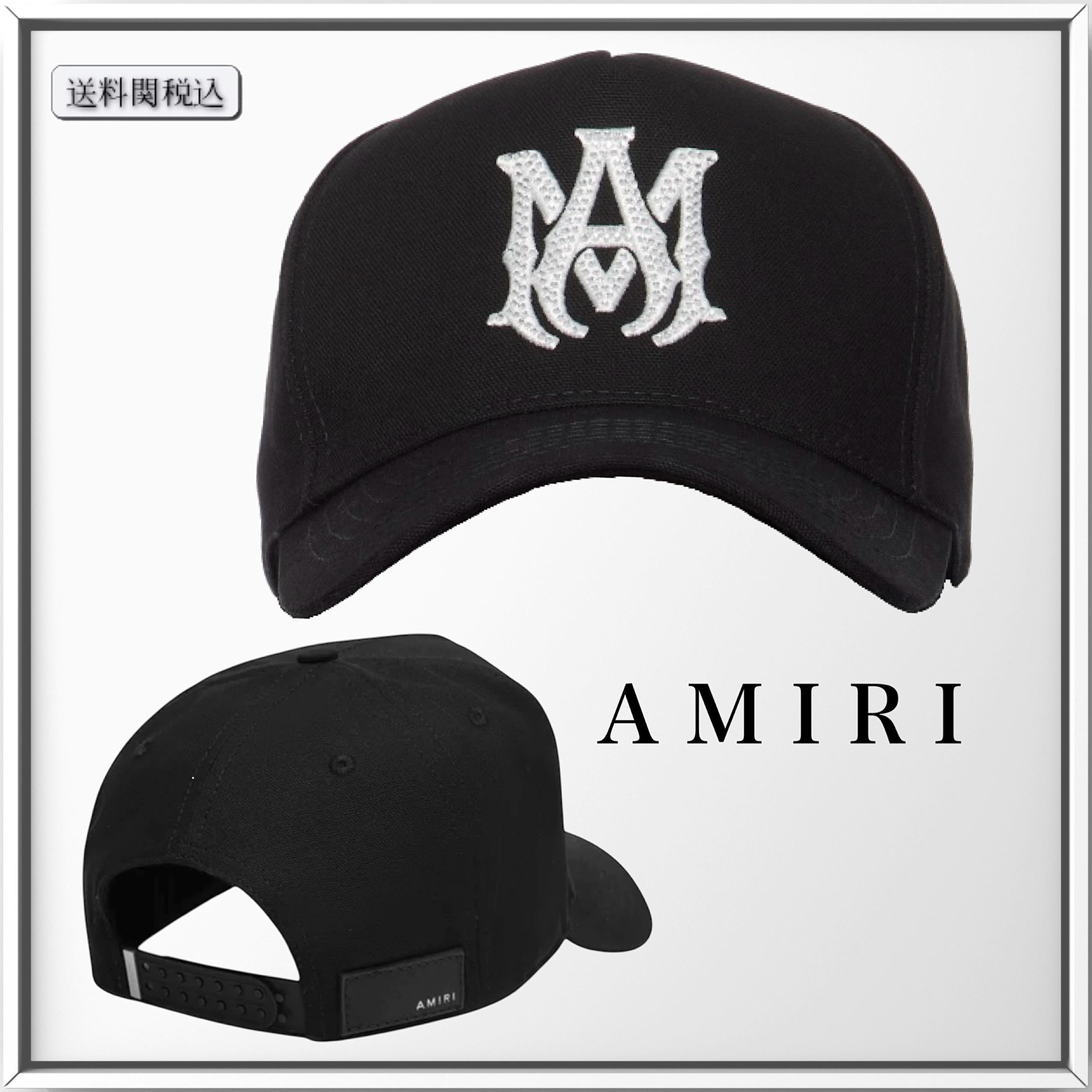 AMIRI ストーン付きブラックキャップ