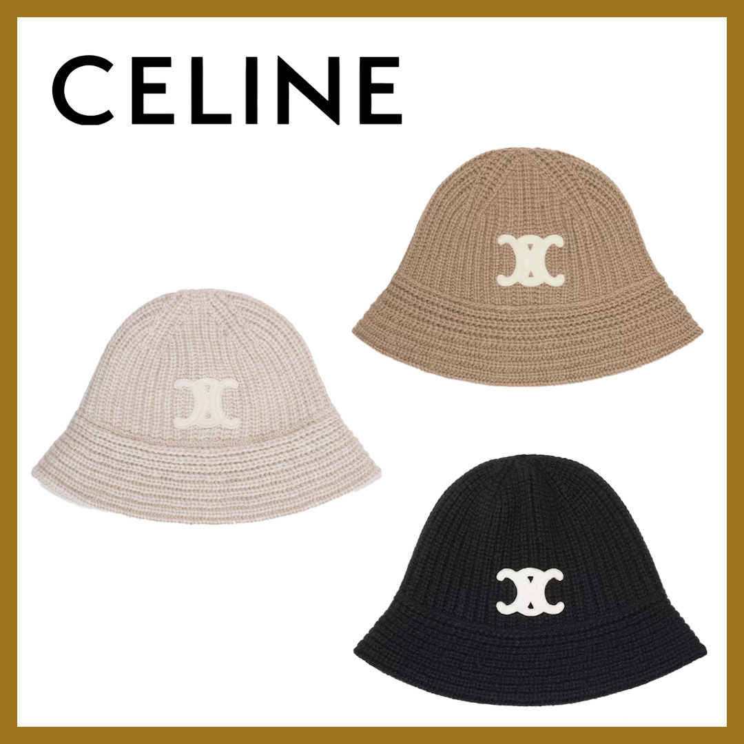 CELINE トリオンフ クロシェ バケットハット / カシミア