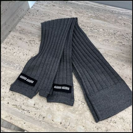 miumiu ミュウミュウ 手袋 コットン 黒 グローブ miumiu ミュウミュウ