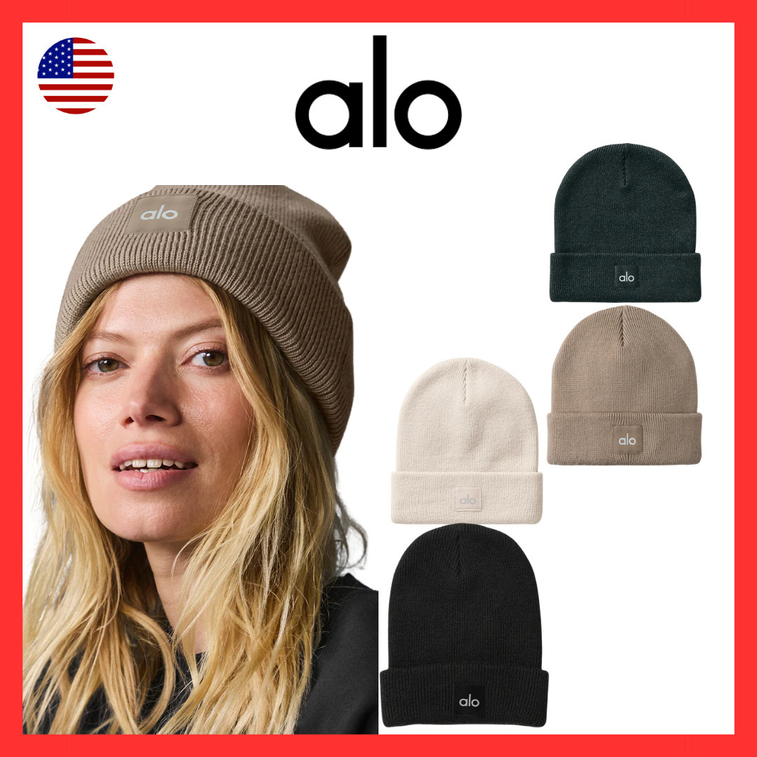 ALO Yoga】Everyday Beanie ロゴ ニット帽 ビーニー (ALO Yoga/ニット