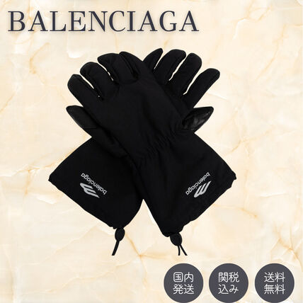 BALENCIAGA ロゴ レザー グローブ 中古・古着通販】BALENCIAGA