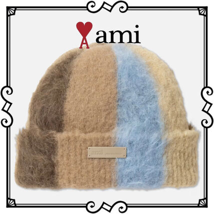 ベージュ系 AMI PARIS(アミ パリス) ニットキャップ・ビーニー(メンズ