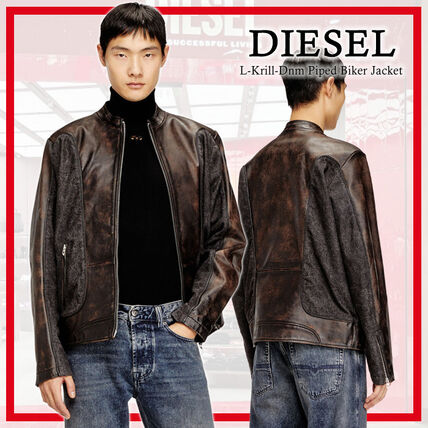 ブラウン（茶色）系 L DIESEL(ディーゼル) レザージャケット(メンズ