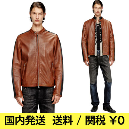 ブラウン（茶色）系 M DIESEL(ディーゼル) レザージャケット(メンズ